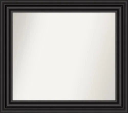 Miniatura 605 de Amanti Art Espejo personalizado, espejo de baño negro puente, espejo de pared o espejo de tocador de baño sobre el fregadero (26 x 26 pulgadas)