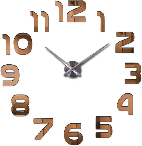 HC&WT Reloj de pared grande con números 3D, moderno reloj de pared sin marco para oficina en casa, fácil de leer, silencioso, funciona con pilas