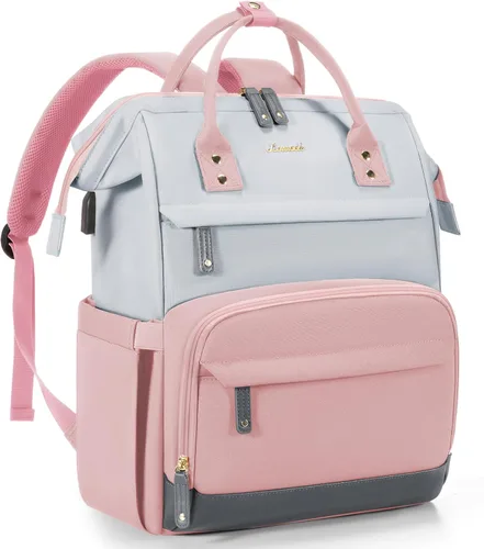 Miniatura 19 de LOVEVOOK Mochila para Laptop para Mujeres, Mochilas de Trabajo y Negocios de 17 Pulgadas Bolso con Gran Capacidad, Bolsa de Enfermera Impermeable