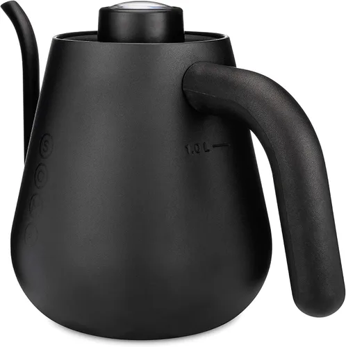 Miniatura 2 de Soma Hervidor de café y té con cuello de cisne de acero inoxidable, negro, 1 litro, estufa