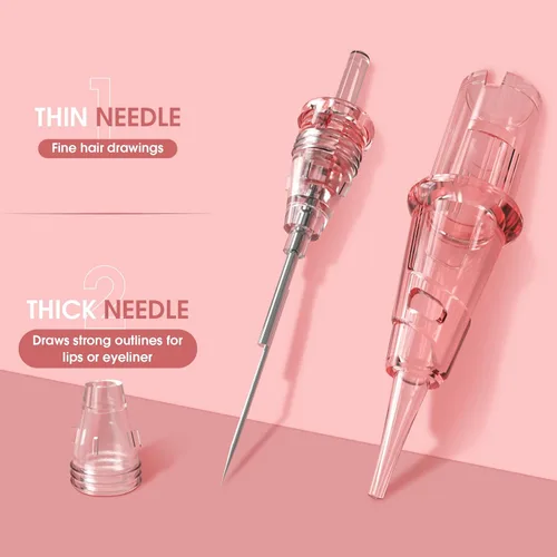 Miniatura 4 de INKin SMP - Agujas de tatuaje de cartucho profesional 5RS redondas, 0.010 in, agujas de microblading de maquillaje permanente con membrana