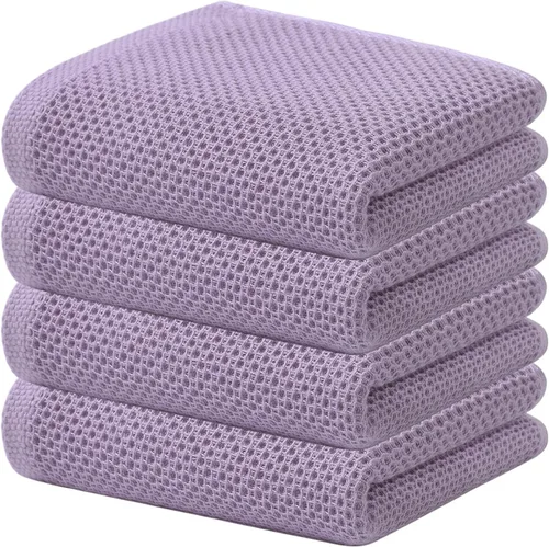 Miniatura 89 de Kitinjoy - Paños de cocina de 100 % algodón, tela de tejido gofrado, paño de limpieza ultrasuave, absorbente y de secado rápido. Gris Oscuro
