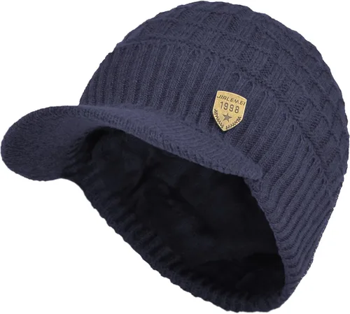 Miniatura 31 de Janey&Rubbins Gorro de punto diario con orejeras con forro polar y calavera