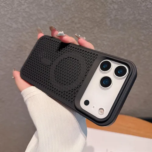 Miniatura 2 de Funda para iPhone 17 Pro Max, [compatible con MagSafe] doble capa de disipación de calor de panal de abeja, funda protectora transpirable y a prueba