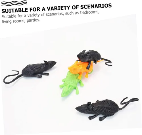 Miniatura 3 de Kisangel 18pcs Realistic Fake Mouse Decor for Halloween Pranks Unique Mice Toy Layout Props Soft Material for Home and Party Decoration Chic and