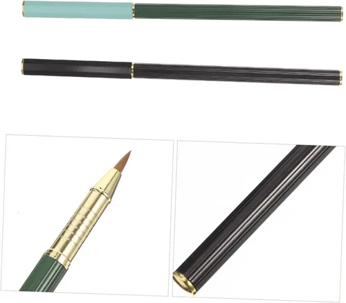 Miniatura 6 de STOBOK Juego de pinceles de caligrafía, bolígrafos de tinta portátiles para caligrafía china, acuarela, pintura, dibujo, escritura con 2 bolígrafos