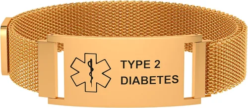 Miniatura 18 de Pulsera de alerta médica para mujeres y hombres, pulsera ajustable con identificación de alerta médica para epilepsia diabética D.N.R marcapasos