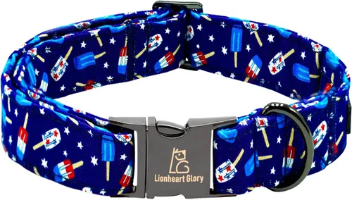 Miniatura 10 de Lionheart glory Collar de perro, Collar de perro azul Collar de perro para niños Collar ajustable de dinosaurio para perros pequeños Regalo