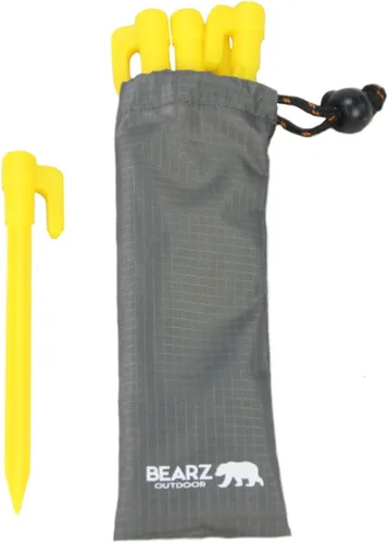 Estacas con anclaje – Estacas de lona para arena, estacas de plástico pequeñas para tienda de campaña, estacas de camping para playa, estacas de