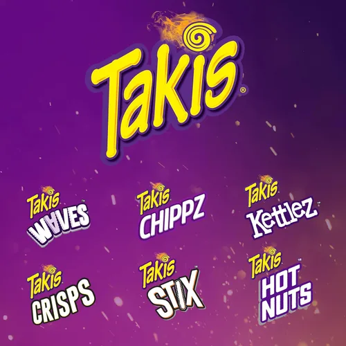 Miniatura 8 de Takis Blue Heat Mini - Paquete múltiple de 25 unidades / 1.23 onzas, tamaño bocado, sabor a chile picante, chips de tortilla enrollados
