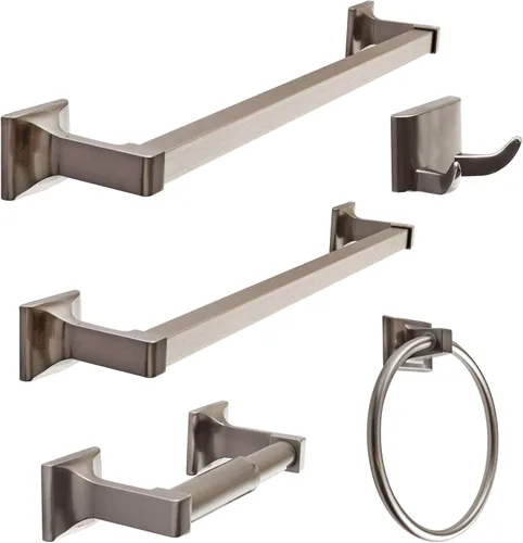 Miniatura 13 de SENTO - Juego de accesorios de baño clásicos para bodega, juego de accesorios de baño de metal resistente para montar en la pared, incluye gancho