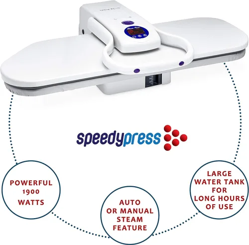 Miniatura 5 de SpeedyPress Plancha de Presión de Gran Tamaño/Prensa de Vapor Prensa de Plancha Electrónica Ultra XL con 100 Libras de Presión de Prensado