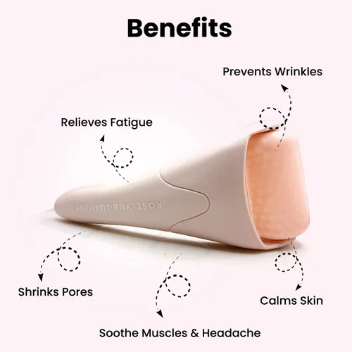 Miniatura 2 de ROSELYNBOUTIQUE Rodillo de hielo para cara y herramientas faciales Gua Sha, arrugas y líneas finas, masajeador de hinchazón, herramientas