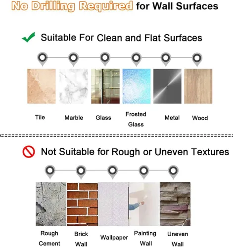 Miniatura 2 de Ganchos adhesivos para toallas EDMILE para baños, 8 piezas de ganchos para toallas para colgar sombreros, batas, abrigos, ganchos adhesivos
