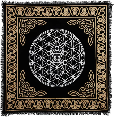Miniatura 19 de Indian Consigners Paño de Altar Celta Pentagrama Brujería Alter Tarot Distribución Superior Paño Wiccano Cuadrado Espiritual 24 por 24 Sagrado