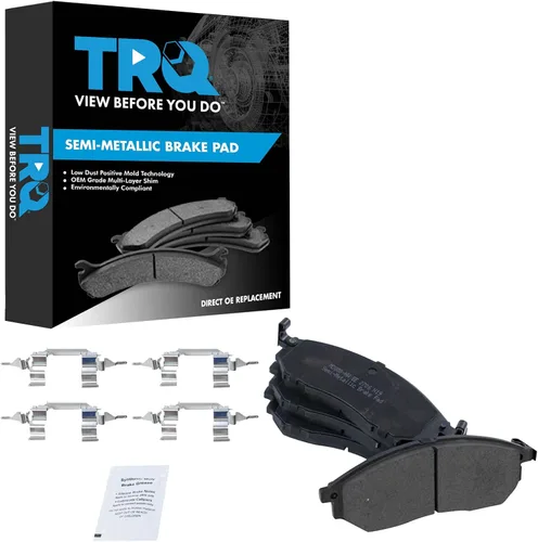 Miniatura 40 de TRQ Pastillas de freno delanteras semi metálicas compatibles con Ford Expedition 2018-2021 F-150 2018-2020 Lincoln Navigator 2018-2022