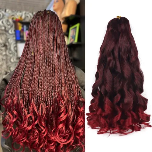 Miniatura 68 de Cabello rizado francés para trenzar de 12 pulgadas, 8 paquetes de cabello rizado preestirado para trenzas de caja, rizos franceses, trenzas
