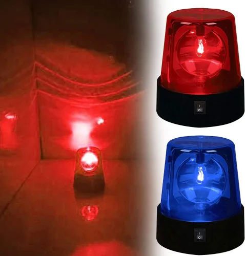 Miniatura 5 de Luz estroboscópica LED giratoria de 360 grados con efecto de escenario intermitente para DJ, funciona con pilas, lámpara giratoria para fiesta