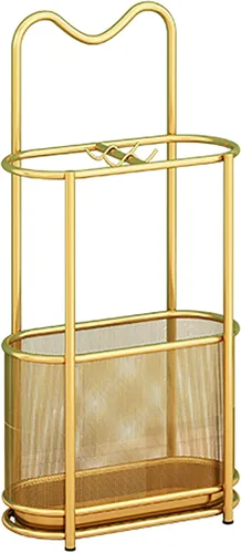 Metal Umbrella Holder Indoor Umbrella Stand Rack Umbrella Storage Holder for Entryway Home Office Decoration with Drip Tray, with Hooks (Color :