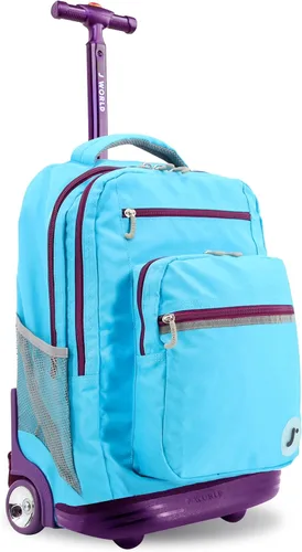 J World New York Sundance - Mochila rodante para niña y niño, Azul (Sky Blue), talla única Azul cielo