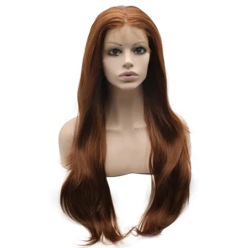 Miniatura 13 de Mxangel - Peluca de cabello sintético largo ondulado azul cielo amarillo colorido encaje frontal fibra resistente al calor Cosplay