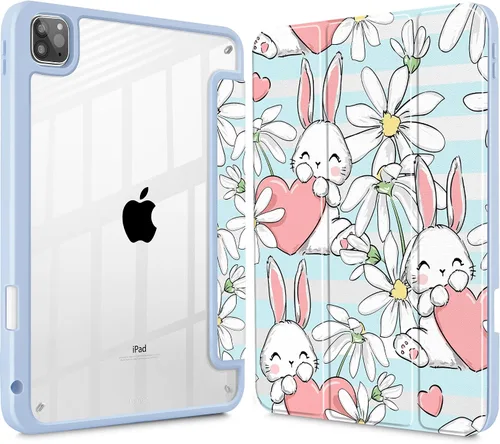 Miniatura 27 de May Chen Funda para iPad Pro de 11 pulgadas M2 de 4ª generación 2022, iPad Pro 11 de 3ª/2ª/1ª generación, Funda con cubierta trasera transparente a