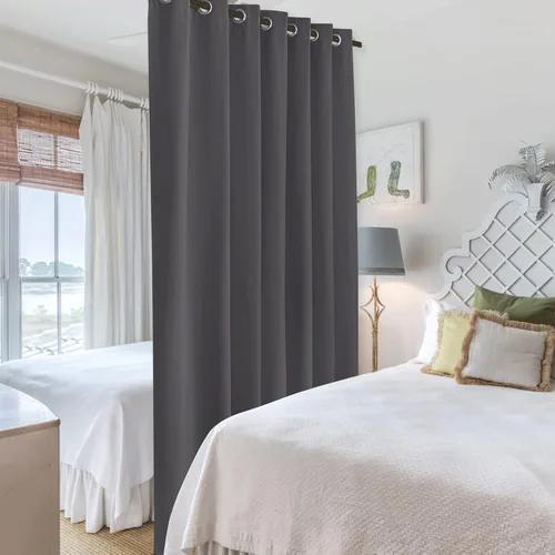 Miniatura 4 de RYB HOME - Cortinas extra largas con bloqueo de luz, persianas opacas insonorizadas para privacidad para cine en casa, oficina, fondo de patio, sala