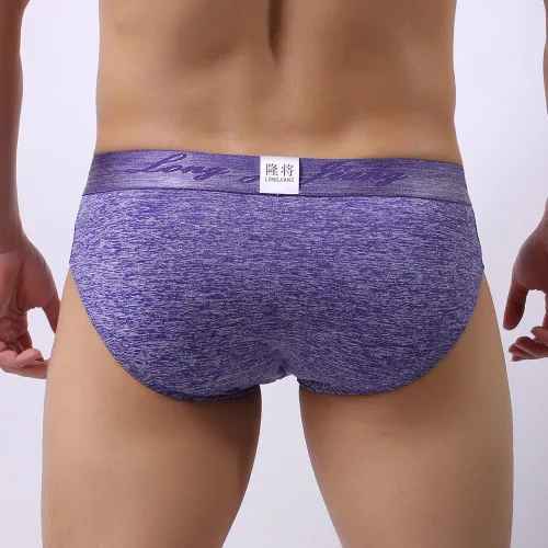 Miniatura 3 de Underwea, Ropa interior sexy de algodón para hombre, ropa interior clásica para hombre, Morado, S