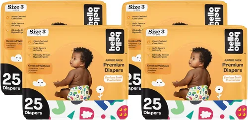 Miniatura 41 de Pañales Hello Bello, talla 4 (22-37 libras) Flower Child, 21 unidades de pañales desechables premium para bebé, hipoalergénicos con sensación suave