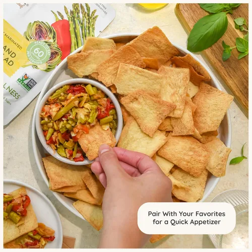 Miniatura 8 de POSHI Ensalada natural de alcachofas y espárragos, ceto, vegana, sin OMG, baja en carbohidratos + calorías, sin gluten, lista para comer, verduras
