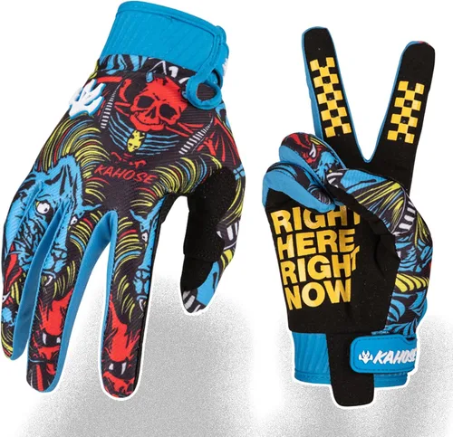 Miniatura 8 de Guantes de motocicleta con diseño esqueleto para hombres y mujeres, guante transpirable para ciclismo, guante todoterreno para ATV MTB Motocross