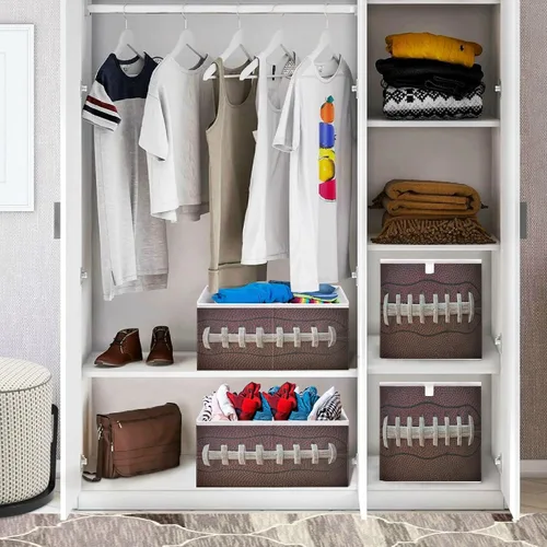 Miniatura 6 de Ollabaky Cubo de almacenamiento de girasoles, cesta de almacenamiento plegable de tela, caja organizadora de tela con asa para armarios, estantes