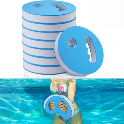 Honoson 8 discos de ejercicio acuático de 7.1 pulgadas de diámetro, pesas de agua para piscina, equipo aeróbico, espuma EVA, disco de natación de
