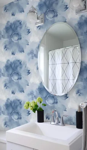 Miniatura 7 de NextWall Papel tapiz de acuarela con diseño de girasol