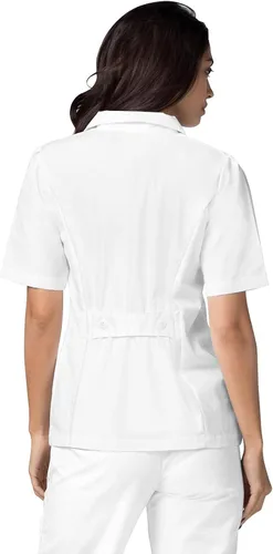 Miniatura 2 de Adar Universal Scrubs para mujer Cuello de solapa abotonado Scrub Top