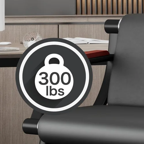 Miniatura 8 de wonline Banco de sala de espera, sillas de recepción de muebles de oficina con brazos, sillas de cuero adecuadas para clínica, aeropuerto, hospital