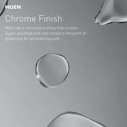 Miniatura 8 de Moen Eva Grifo de Lavabo de Baño Cromado de Dos Manijas Centerset con Ensamble de Drenaje para Configuraciones de Instalación de 3 Orificios, 6410