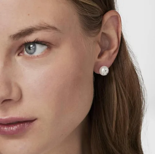 Miniatura 6 de TOUS Bear - Aretes de plata 925 con perlas cultivadas en agua dulce blancas Plata de ley Plata Perla simulada
