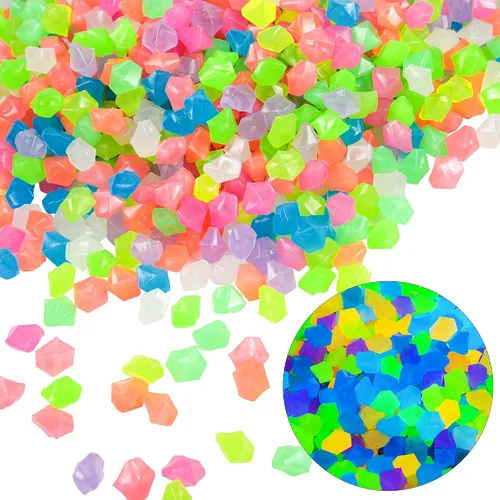 Miniatura 12 de OSOPOLA 150 PCS Piedras Luminosas - Rocas Luminosas Azules Decoraciones DIY Guijarros Decorativos para Acuario Pecera Acera Jardín Camino Patio