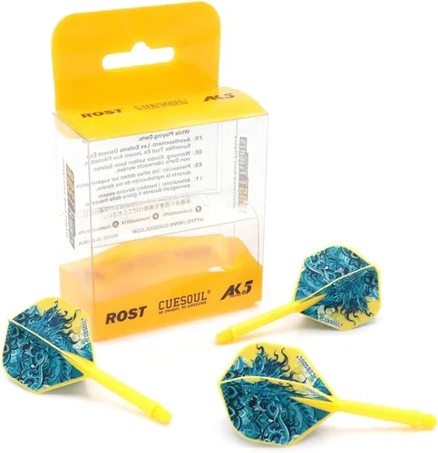 Miniatura 9 de CUESOUL Eje de dardos y vuelos integrados con cuatro símbolos mitológicos Design-Size M 1.102 in