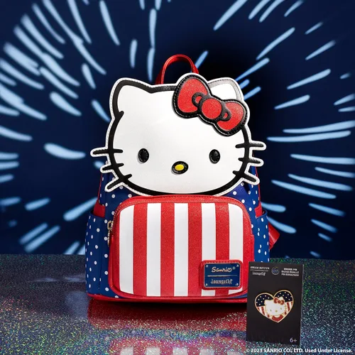 Miniatura 3 de Loungefly Pin patriótico Hello Kitty, exclusivo de Tienda