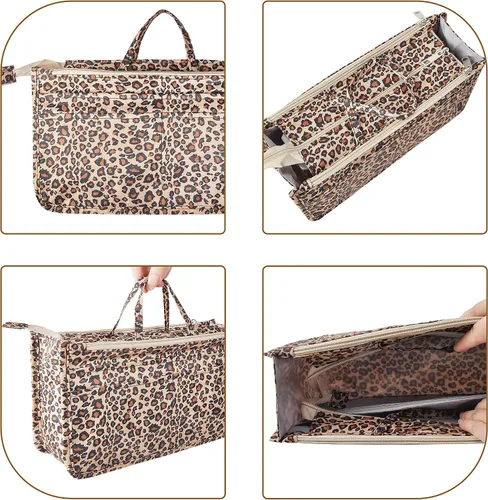 Miniatura 33 de Bolso de mano estilo cartera de Vercord para mujer con organizador incorporado, estampado bien definido, con manijas y cremallera, tamaño 2