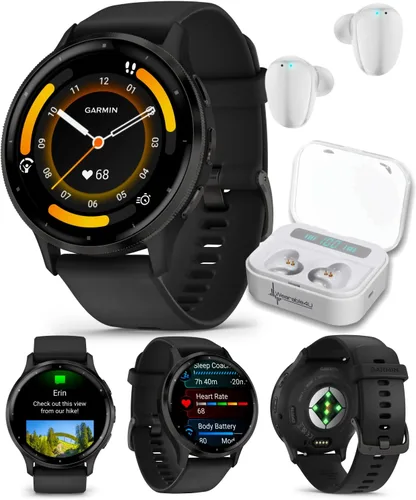 Garmin Venu 3 Reloj inteligente GPS con pantalla AMOLED de 45 mm, características avanzadas de salud y fitness, hasta 14 días de batería, modo para