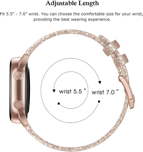 Miniatura 7 de Correa de piel compatible con Samsung Galaxy Watch 3 de 41 mm / Galaxy Watch Active de 40 mm / Active 2 44mm / Galaxy Watch de 42 mm, 20 mm de piel