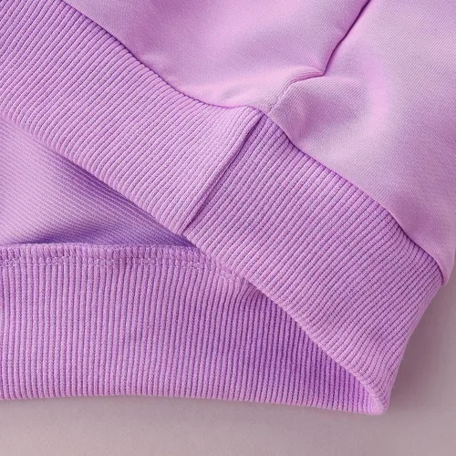 Miniatura 6 de Bumeex Sudadera de gran tamaño con cuello redondo para niñas de 4 a 12 años