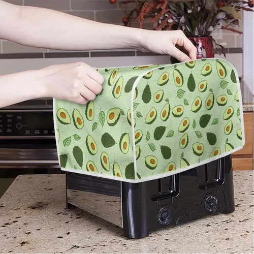 Miniatura 4 de Coldinair Cubierta para tostadora de dos rebanadas con estampado de aguacate, cubierta de electrodomésticos pequeños con diseño de frutas