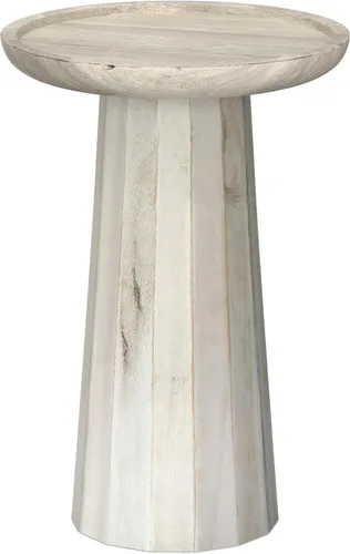 Miniatura 16 de SIMPLIHOME Dayton - Mesa auxiliar redonda de madera de acacia maciza de 13 pulgadas de ancho, estilo contemporáneo en color marrón claro, coñac claro
