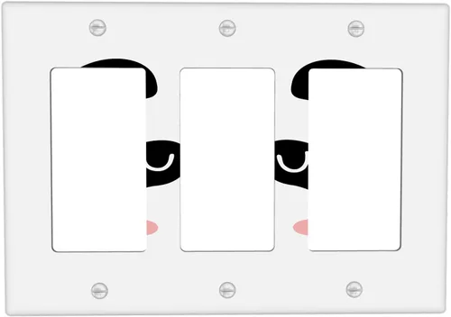 Miniatura 76 de Cubierta de interruptor de luz dúplex de elefante de dibujos animados de 1 banda, cubiertas de enchufe, placa frontal decorativa para receptáculo