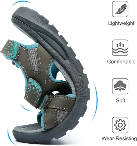 Miniatura 4 de Sandalias para caminar para mujer, sandalias de senderismo impermeables de verano, cómodas y ligeras, deportivas, sandalias deportivas con punta