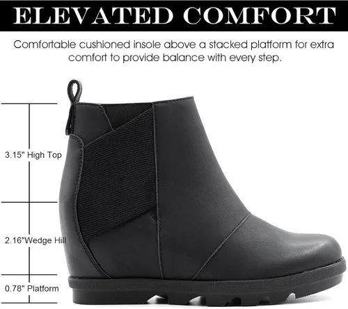 Miniatura 2 de Athlefit Botas de cuña cómodas para mujer